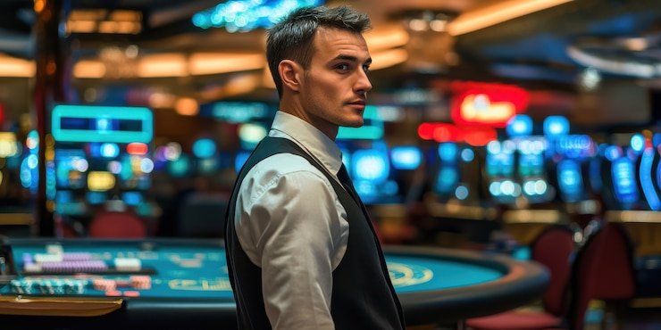 Meja Infinite Blackjack live-dealer di platform slotto89 dengan dealer profesional